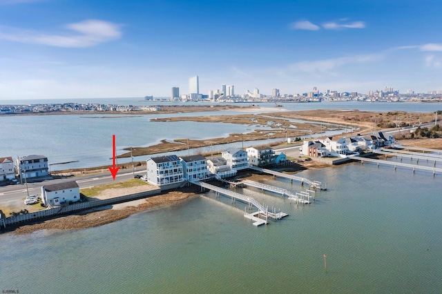 4705 Atlantic Brigantine Blvd, Brigantine, NJ 08203 - drone / aerial view of a large body of water and skyline