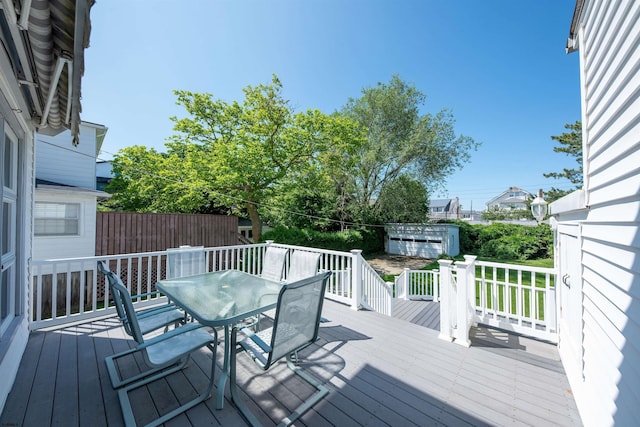 14 N Cambridge Ave, Ventnor, NJ 08406 - wooden deck featuring outdoor dining space