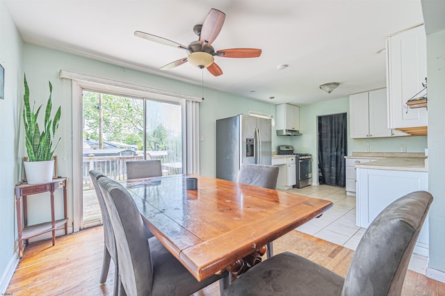 605 W Mill Rd, Northfield, NJ 08225 - dining space featuring a ceiling fan