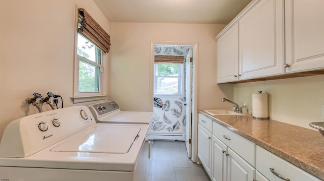 9 Lesley Ln, Northfield, NJ 08225 - laundry room with washing machine and clothes dryer and cabinet space