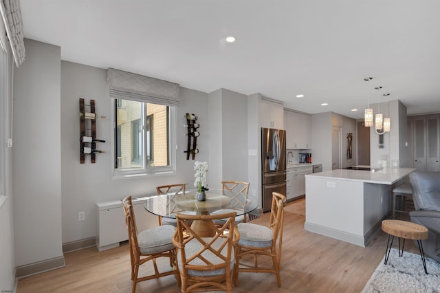 5000 Boardwalk Unit 1806, Ventnor, NJ 08406 - dining space with light wood-type flooring and recessed lighting