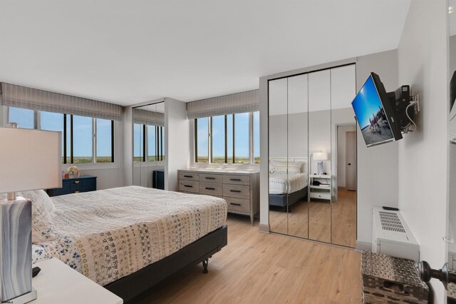 5000 Boardwalk Unit 1806, Ventnor, NJ 08406 - bedroom with light wood-style floors and two closets