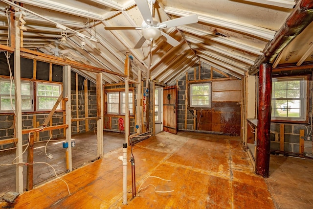 112 Kirklin Ave, Linwood, NJ 08221 - misc room with lofted ceiling and a ceiling fan