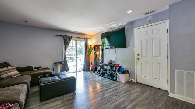 275 Heather Croft Unit 275, Egg Harbor Township, NJ 08234 - living area featuring dark wood-style flooring and baseboards