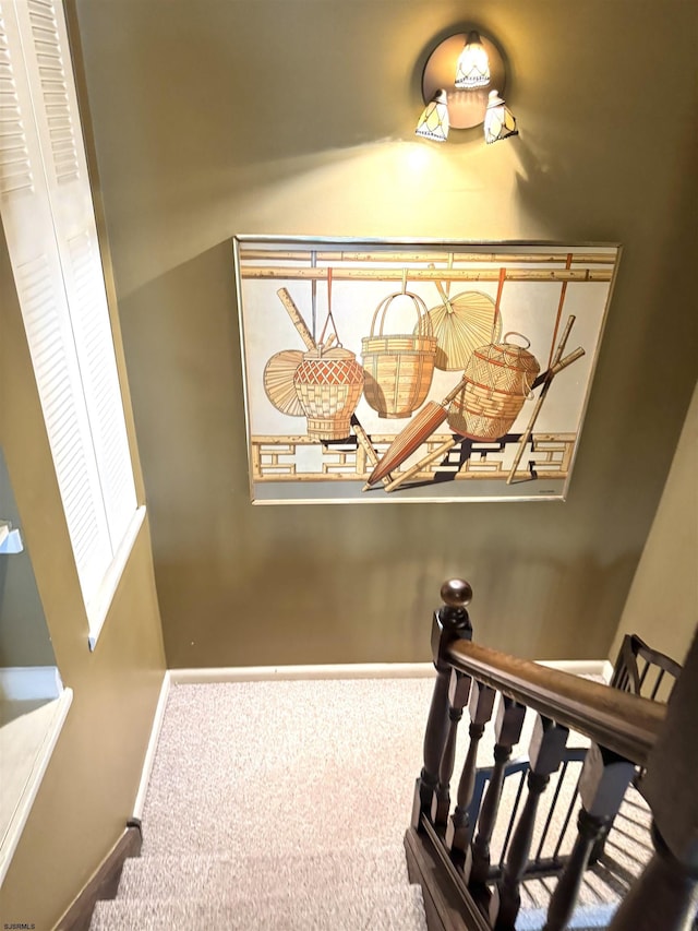 117 N New Jersey Ave Unit 117, Atlantic City, NJ 08401 - stairs with carpet floors and baseboards