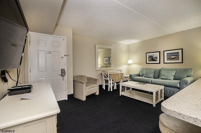 812 Ocean Ave Unit 112, Ocean City, NJ 08226 - living area with carpet flooring and a textured ceiling