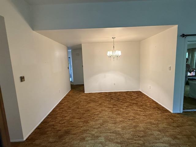 170 E Holly Ln Unit 170, Little Egg Harbor, NJ 08087 - carpeted spare room featuring a chandelier and baseboards