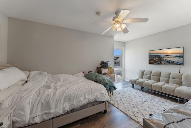 151 N Annapolis Ave Unit D, Atlantic City, NJ 08401 - bedroom featuring wood finished floors and ceiling fan