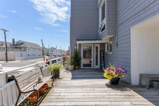 151 N Annapolis Ave Unit D, Atlantic City, NJ 08401 - wooden terrace with a residential view