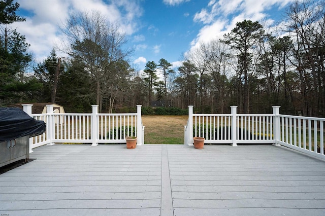 628 1st Ave, Galloway Township, NJ 08205 - wooden terrace with grilling area