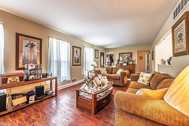 628 1st Ave, Galloway Township, NJ 08205 - living room with wood finished floors and baseboards