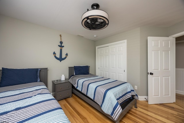 1611 Central Ave Unit 2, Ocean City, NJ 08226 - bedroom featuring light wood-type flooring and a closet