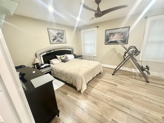 57 Waterview Dr Unit 57, Galloway Township, NJ 08205 - bedroom featuring light wood-style floors and ceiling fan