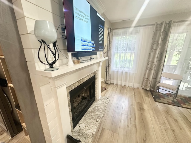 57 Waterview Dr Unit 57, Galloway Township, NJ 08205 - living room with light wood finished floors, plenty of natural light, and a glass covered fireplace