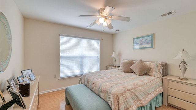 229 Lander Rd, Egg Harbor Township, NJ 08234 - bedroom featuring light wood-style flooring and a ceiling fan