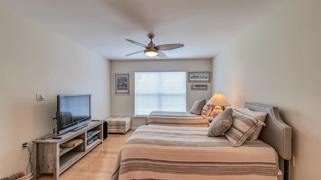 229 Lander Rd, Egg Harbor Township, NJ 08234 - bedroom featuring light wood finished floors and ceiling fan