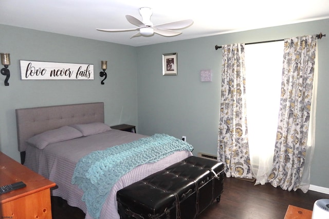 5924 Cedarcroft Dr, Mays Landing, NJ 08330 - bedroom featuring dark wood-style flooring and ceiling fan