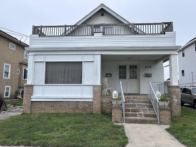 215 N Dorset, Ventnor Heights, NJ 08406 - view of front of property featuring a balcony and covered porch