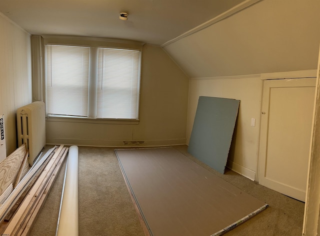 215 N Dorset, Ventnor Heights, NJ 08406 - bonus room featuring radiator, carpet, and lofted ceiling
