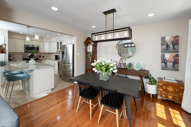 229 Society Hill Blvd Unit 229, Cherry Hill, NJ 08003 - dining area featuring light wood-style floors and recessed lighting