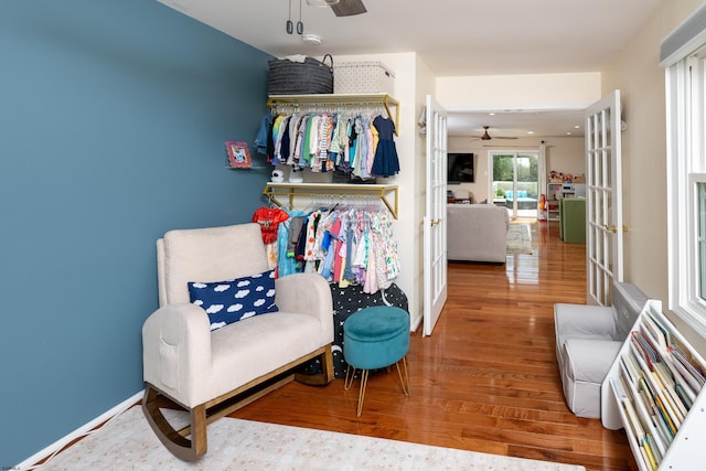 229 Society Hill Blvd Unit 229, Cherry Hill, NJ 08003 - sitting room featuring a ceiling fan and wood finished floors