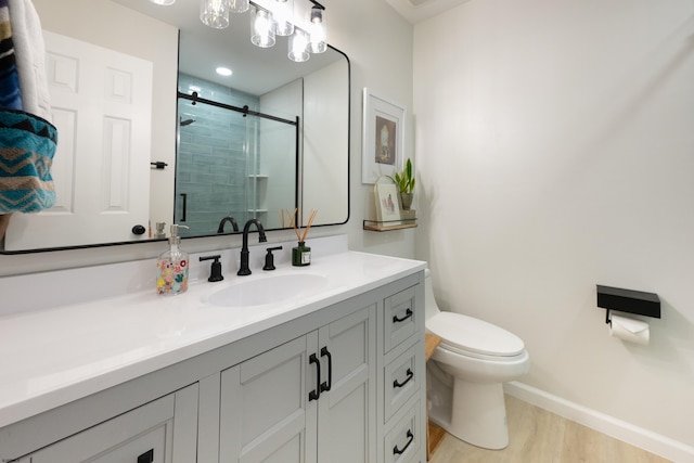 229 Society Hill Blvd Unit 229, Cherry Hill, NJ 08003 - full bath featuring vanity, a shower stall, and wood finished floors