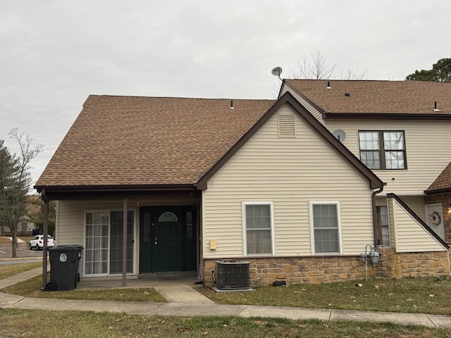 2731 Mimosa Ct Unit 2731, Mays Landing, NJ 08330 - rear view of house featuring roof with shingles and stone siding