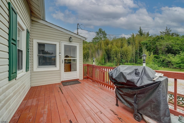 1081 Rte 50, Petersburg, NJ 08270 - wooden deck featuring area for grilling and a wooded view