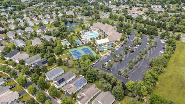 11 Brampton St, Galloway Township, NJ 08205 - aerial view of property and surrounding area with a pool and a large body of water