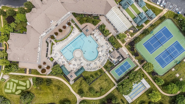 11 Brampton St, Galloway Township, NJ 08205 - aerial view of a pool