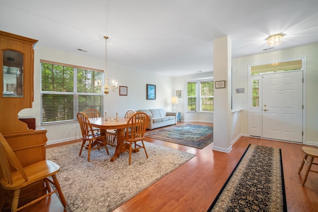 11 Brampton St, Galloway Township, NJ 08205 - dining room featuring a chandelier and wood finished floors