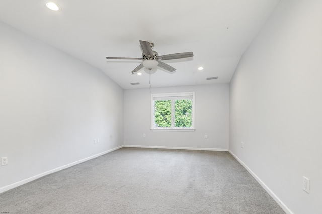 106 Hillside Ave, Absecon, NJ 08201 - unfurnished room featuring ceiling fan, recessed lighting, carpet flooring, and lofted ceiling