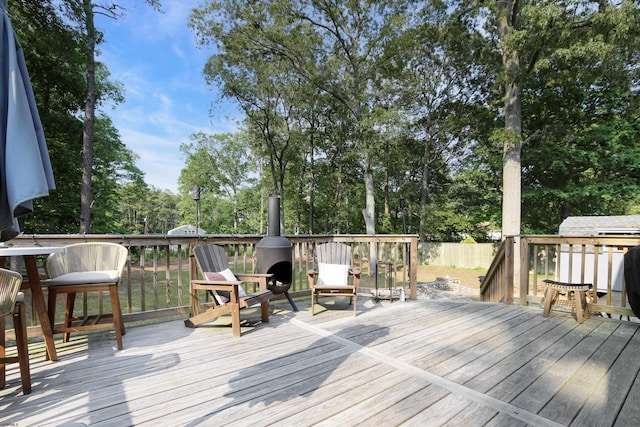 106 Hillside Ave, Absecon, NJ 08201 - deck with view of wooded area
