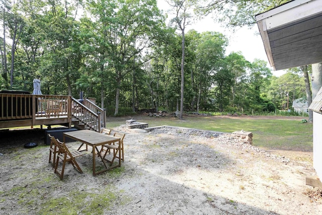 106 Hillside Ave, Absecon, NJ 08201 - view of yard with a wooden deck