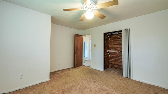 116 Post Rd, Mays Landing, NJ 08330 - unfurnished bedroom with carpet, a closet, and ceiling fan