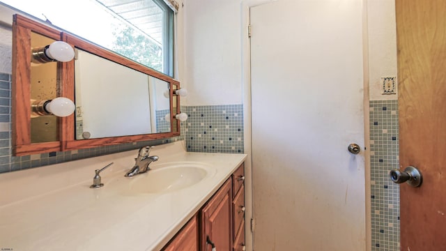 116 Post Rd, Mays Landing, NJ 08330 - bathroom featuring vanity and tile walls