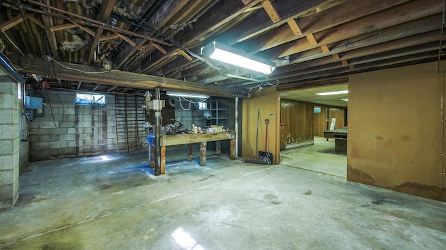 116 Post Rd, Mays Landing, NJ 08330 - unfinished below grade area featuring a workshop area and a baseboard heating unit