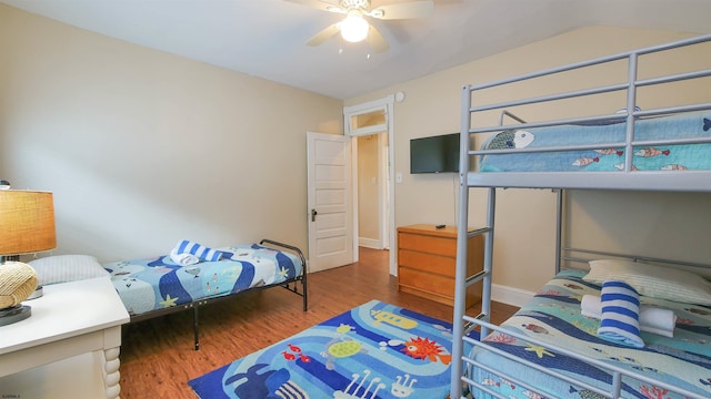 16 N Nashville Ave, Ventnor, NJ 08406 - bedroom with wood finished floors and a ceiling fan