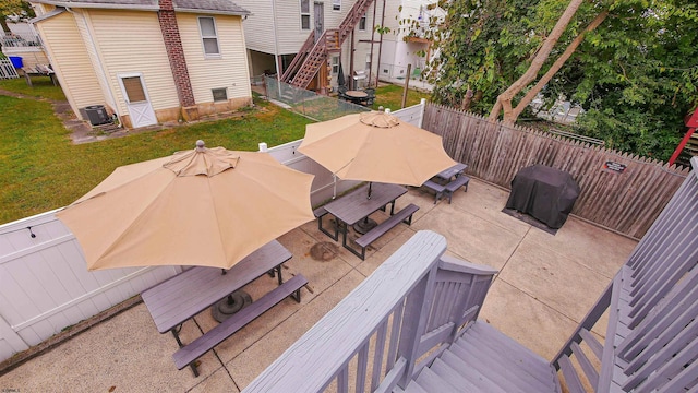 16 N Nashville Ave, Ventnor, NJ 08406 - deck featuring a fenced backyard, a patio, outdoor dining space, and grilling area