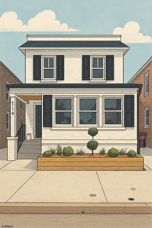 114 N Avolyn Ave, Ventnor, NJ 08406 - view of american foursquare style home