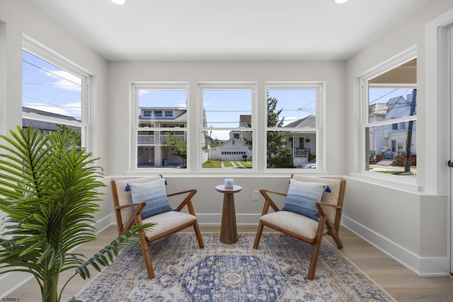 114 N Avolyn Ave, Ventnor, NJ 08406 - living area with light wood-type flooring, healthy amount of natural light, and recessed lighting