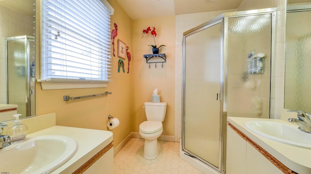 2 S Barclay Ave, Margate, NJ 08402 - full bathroom with a stall shower, vanity, and tile patterned floors
