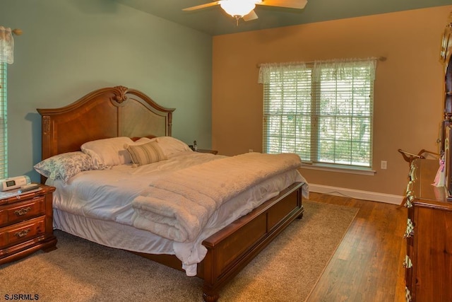 1 Poppy Rd, Egg Harbor Township, NJ 08234 - bedroom featuring ceiling fan and dark wood finished floors