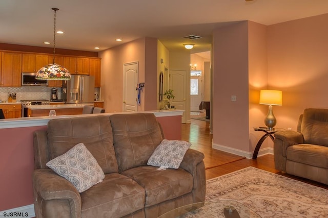 1 Poppy Rd, Egg Harbor Township, NJ 08234 - living room featuring light wood-style flooring and recessed lighting