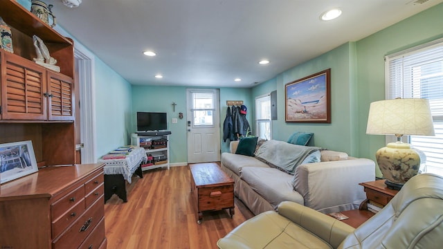 25 W 14th St Unit 1, Ocean City, NJ 08226 - living area with wood finished floors and recessed lighting