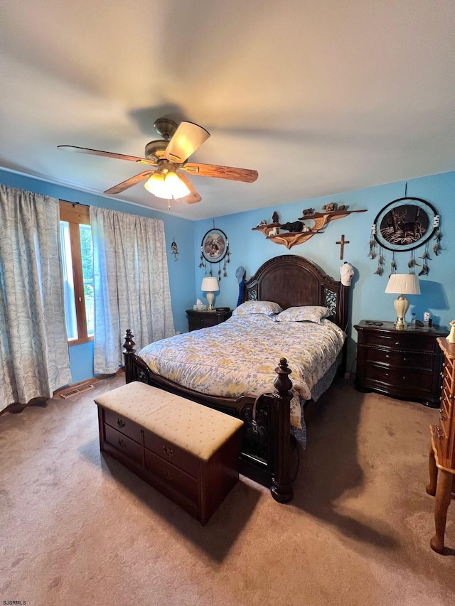 5323 S Carolina Ave, Mullica Township, NJ 08215 - bedroom with light carpet and ceiling fan