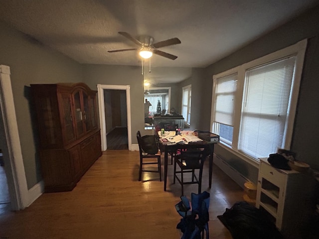 614 Caspian Ave, Atlantic City, NJ 08401 - dining area featuring ceiling fan and wood finished floors