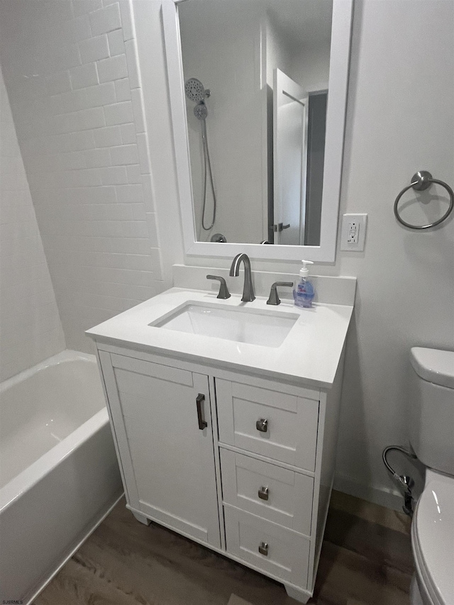 41 Arapaho Pl Unit 41, Galloway Township, NJ 08205 - full bathroom with vanity, wood finished floors, and shower / tub combination