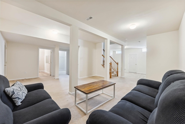 95 Knights Bridge Way, Mays Landing, NJ 08402 - living room with stairs and light colored carpet