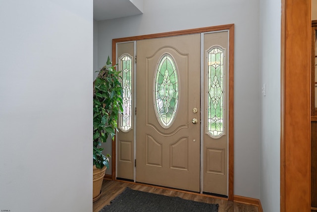 10 Hillside Ave, New Gretna, NJ 08087 - foyer entrance featuring wood finished floors and baseboards